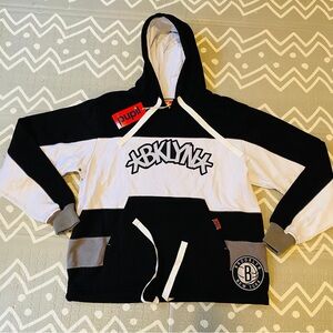 Vintage retro embroidered Brooklyn nets sweater sweatshirt hoodie $150